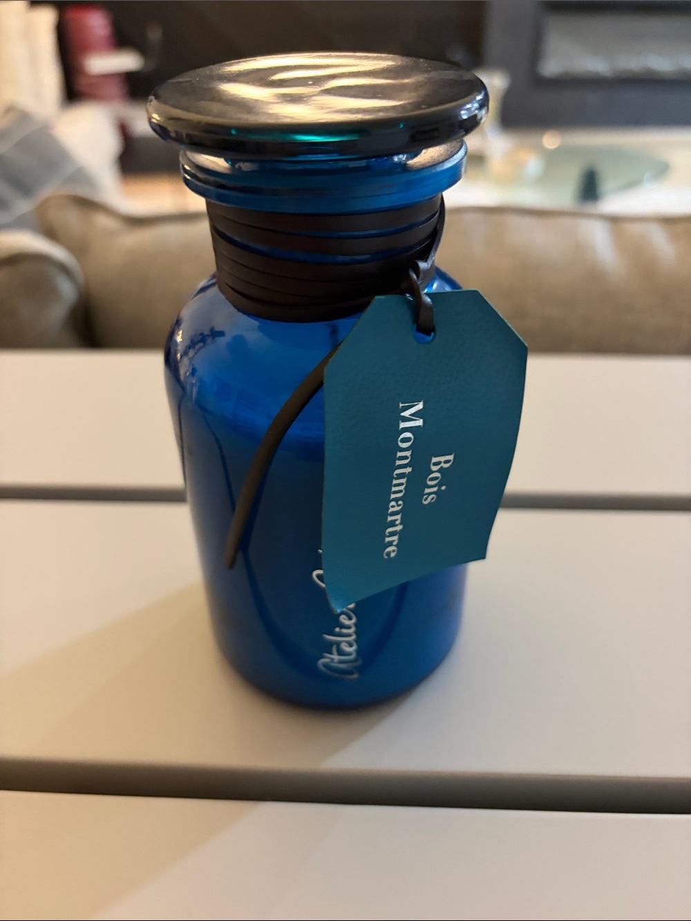 Blue Glass Apothecary Bottle - Bois Montmartre